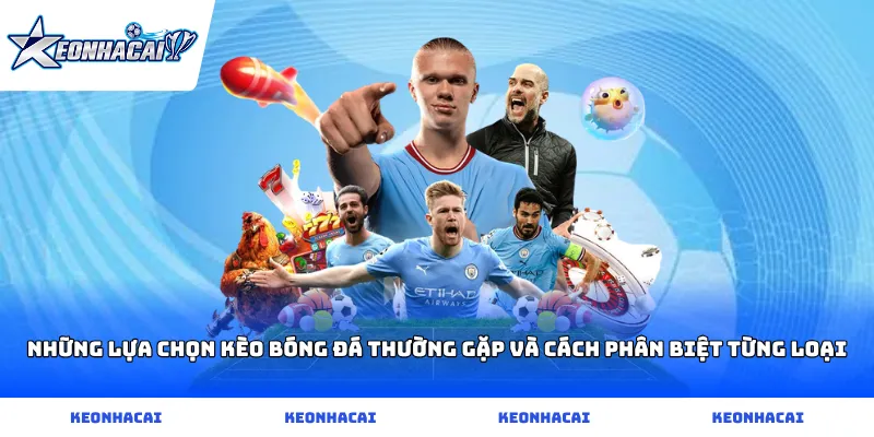 Những lựa chọn kèo bóng đá thường gặp và cách phân biệt từng loại